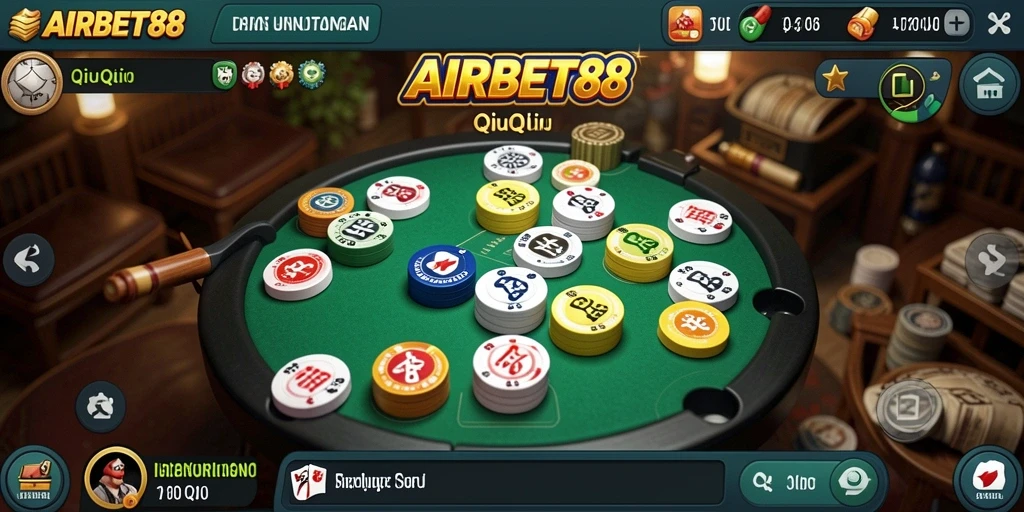 Tampilan gameplay QiuQiu yang seru dan kompetitif.