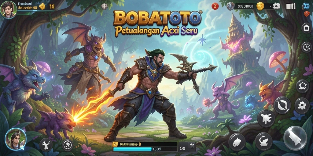 Tampilan gameplay seru di BOBATOTO dengan aksi mendebarkan.
