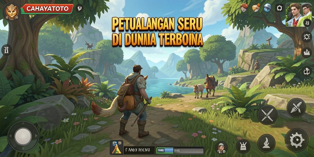 Tampilan menakjubkan dari gameplay CAHAYATOTO di dunia terbuka.