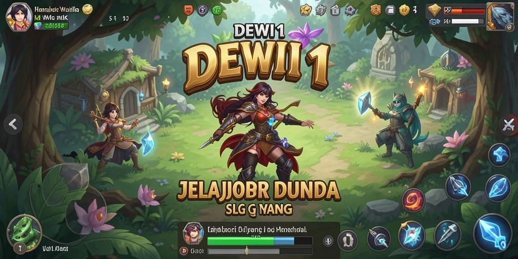Tampilan gameplay DEWI11 menampilkan strategi dan pertempuran epik yang dramatis.