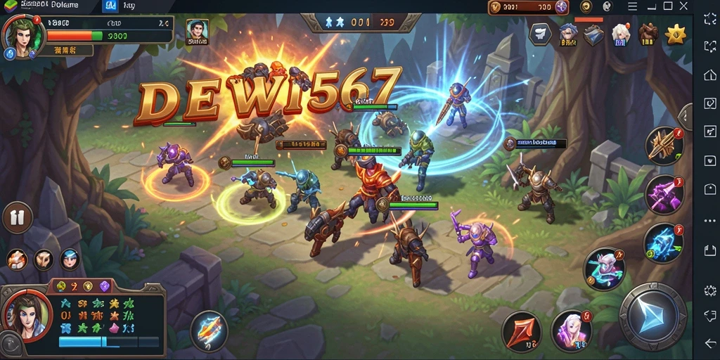 Tampilan gameplay DEWI567 yang menegangkan dan strategis.