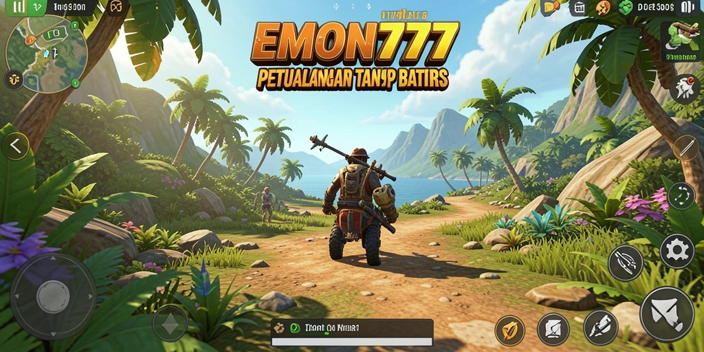 Tangkapan layar gameplay EPON777 yang menunjukkan eksplorasi dunia terbuka.