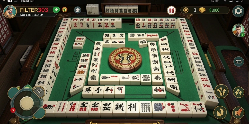 Screenshot gameplay FILTER303 yang menampilkan serunya permainan Mahjong.