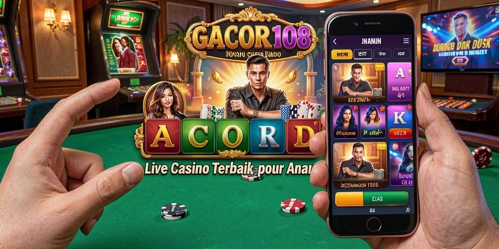 Grafik mengesankan dan dealer profesional dalam gameplay GACOR108.