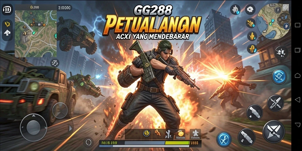 Tampilan aksi mendebarkan dalam gameplay GG288 saat karakter bertempur.