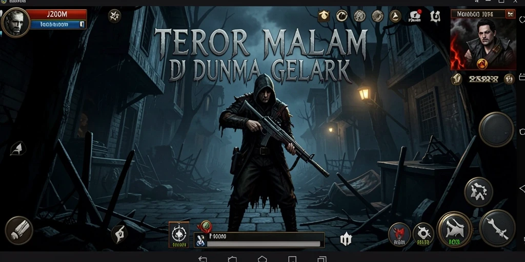 Tampilan gameplay menyeramkan dari J200M dengan suasana gelap dan mencekam.