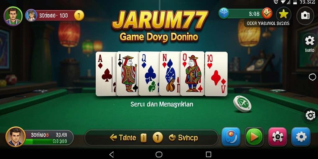 Tangkapan layar gameplay JARUM77 menampilkan keseruan bermain Domino.