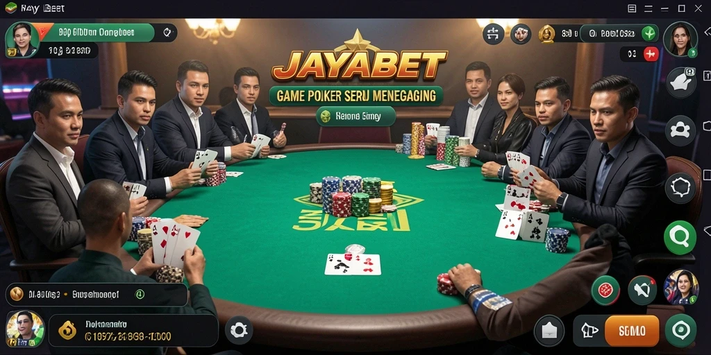 Screenshot JAYABET menampilkan aksi seru permainan Poker.