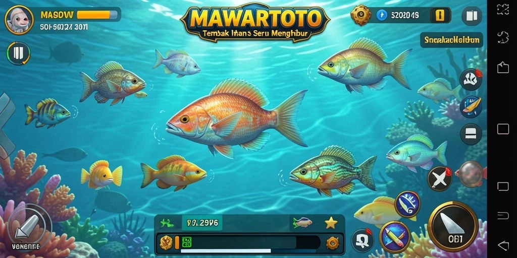 Tampilan gameplay seru dari MAWARTOTO dalam aksi Tembak Ikan.