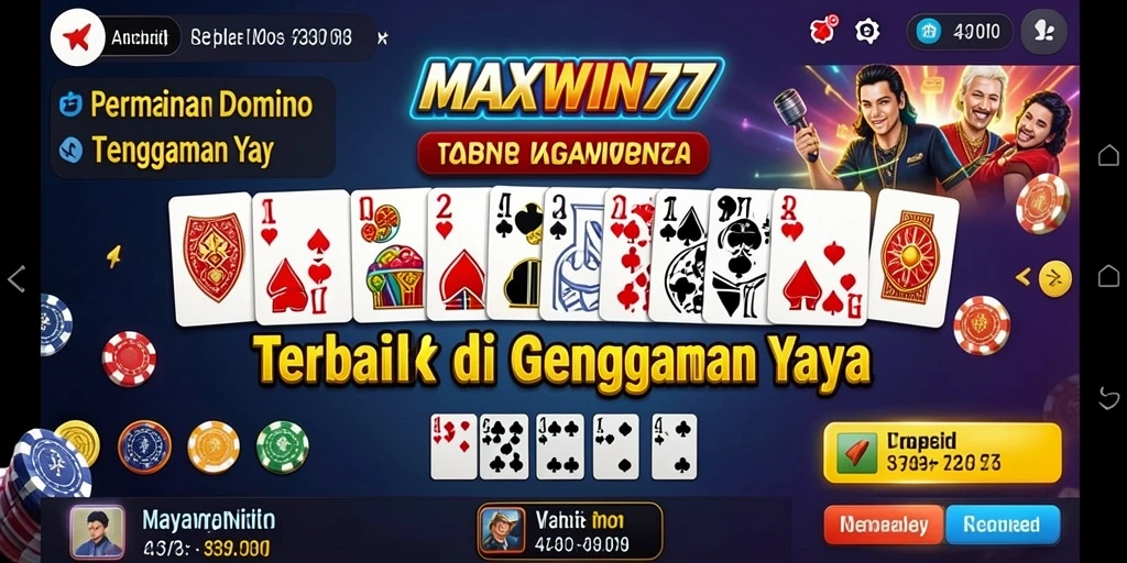 Tangkapan layar gameplay <strong>MAXWIN77</strong> menampilkan suasana bermain Domino yang seru.