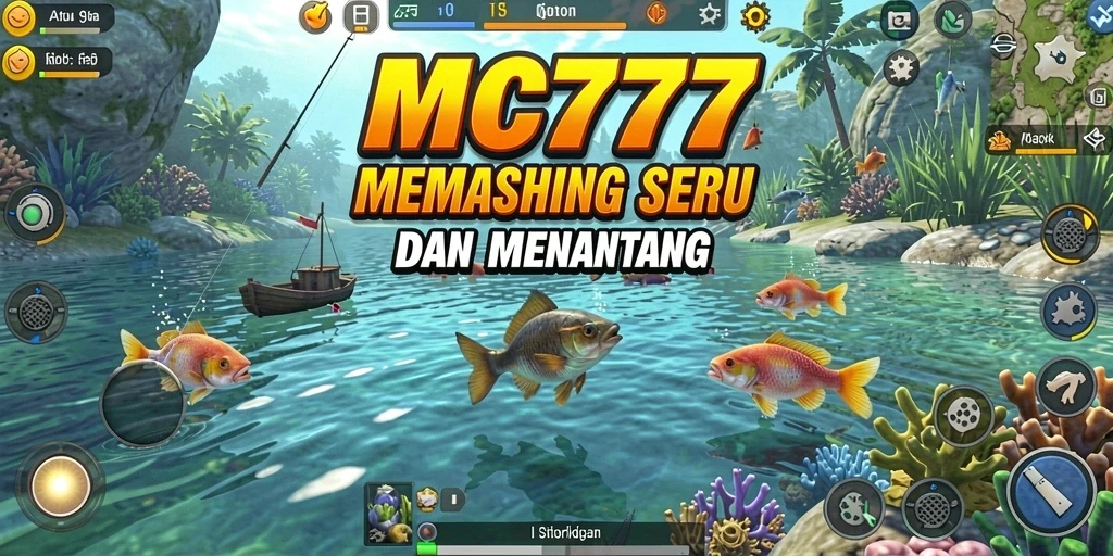 Tampilan gameplay memancing yang mendebarkan di MC777.
