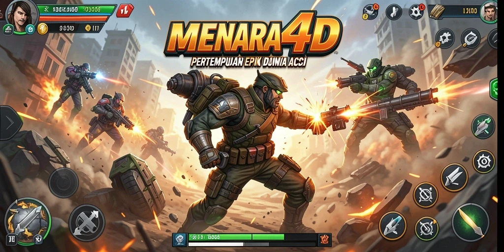 Tampilan aksi seru di MENARA4D dengan pertarungan yang mendebarkan.