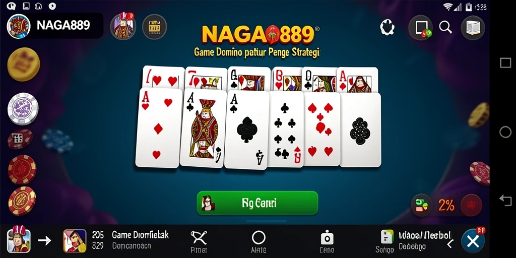 Tampilan screenshot utama NAGA889 menampilkan aksi seru gameplay Domino.