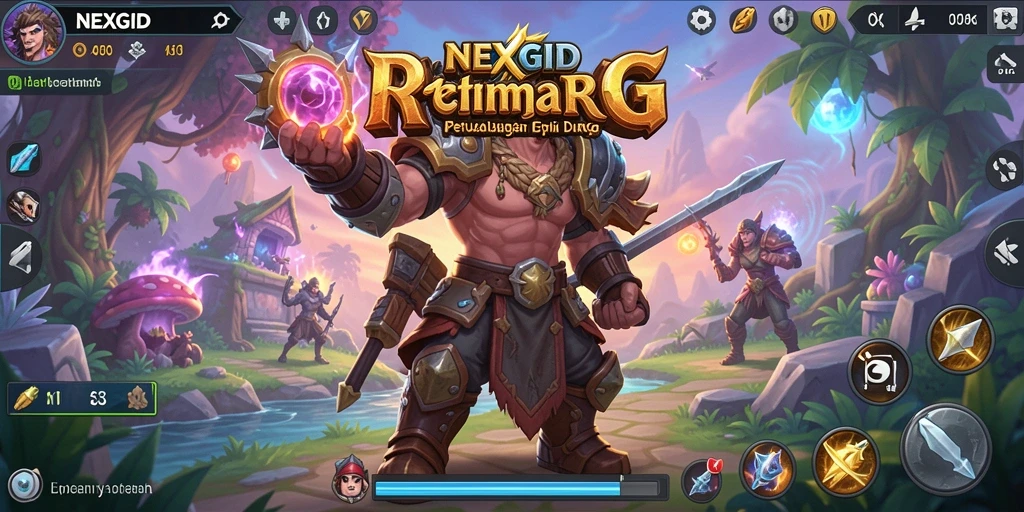 Tangkapan layar gameplay NEXGID dengan aksi pertarungan RPG yang mendebarkan.