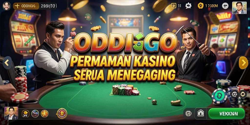 Screenshot ODDIGO menunjukkan gameplay kasino yang menarik dan mendebarkan.