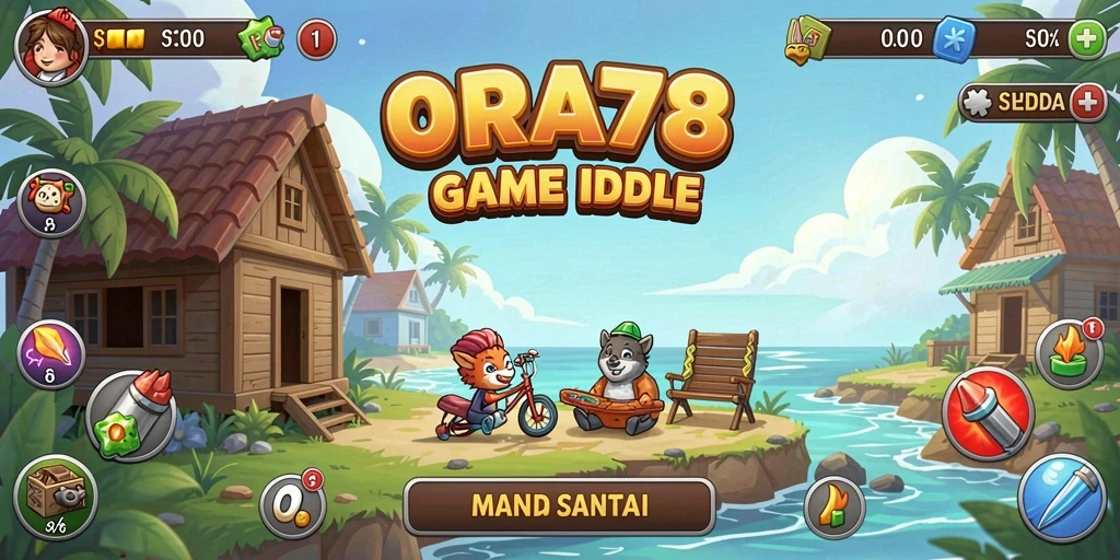 Tampilan gameplay ORA78 dengan fitur Idle yang menarik.