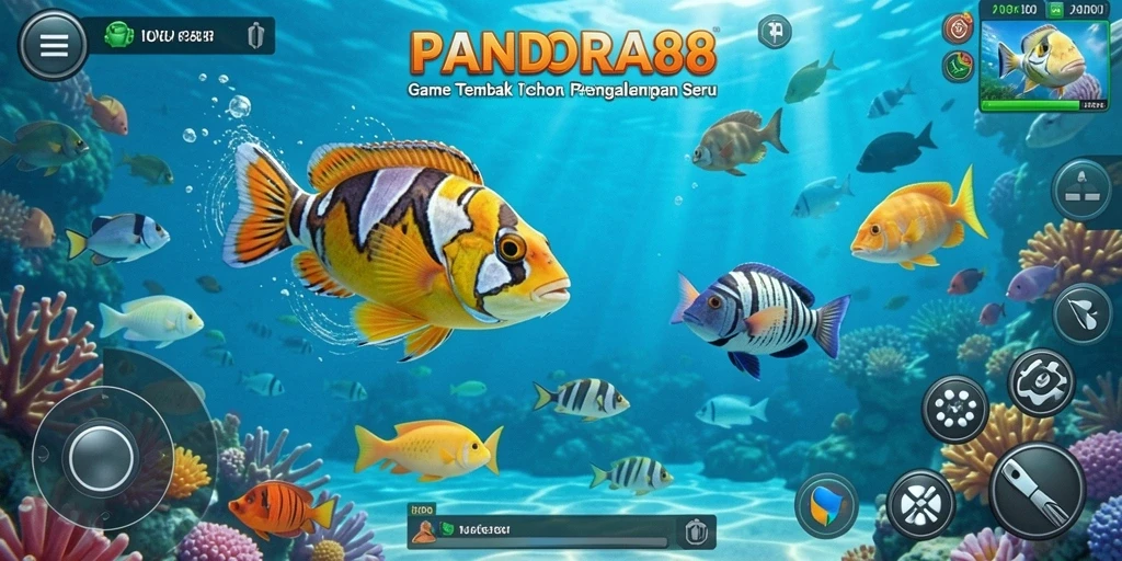 Tampilan gameplay PANDORA88 dengan aksi tembak ikan yang seru.