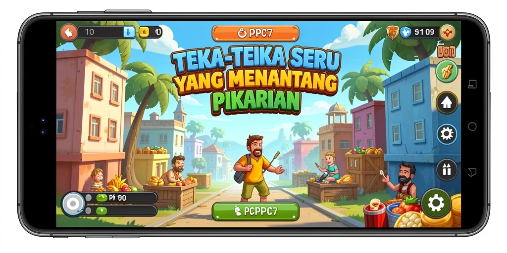 Tampilan menawan dari gameplay Puzzle PCPC7 yang seru dan menantang.