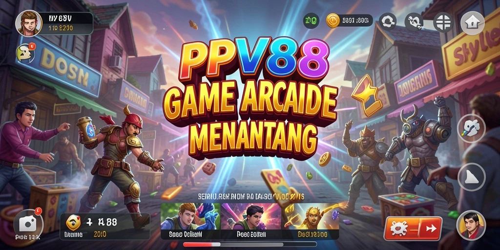 Tampilan aksi seru dalam game Arcade PPV88.