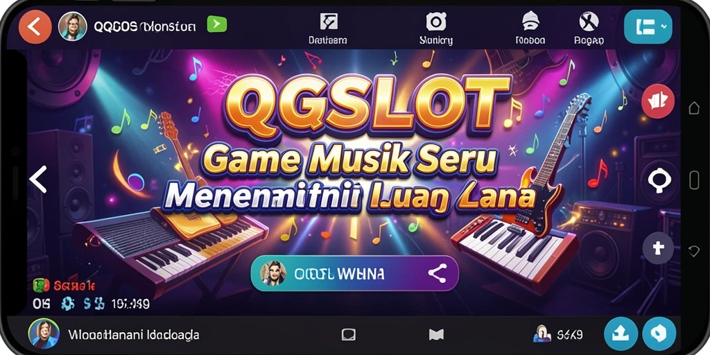 Tampilan gameplay QQSLOT dengan musik yang memukau dan tantangan seru.