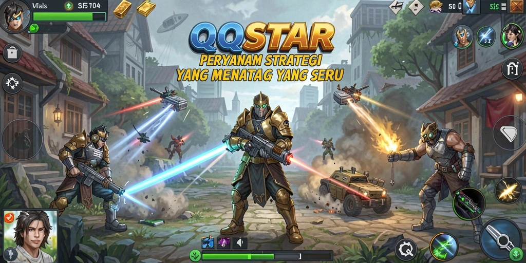 Tampilan permainan QQSTAR yang dinamis dan menantang.