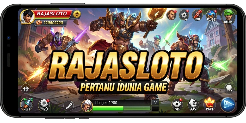 Tangkapan layar RAJASLOTO menampilkan aksi pertarungan yang mendebarkan.