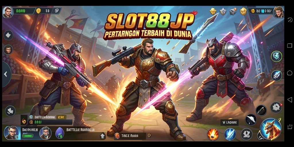 Tangkapan layar menunjukkan aksi mendebarkan dalam <strong>SLOT88JP</strong> Battle Royale.