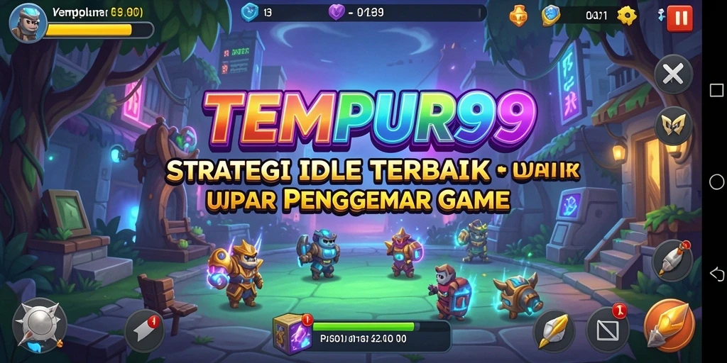 Screenshot TEMPUR99 menampilkan gameplay santai dengan elemen strategi yang mendebarkan.