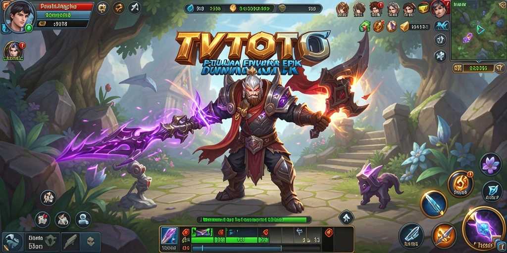 Tangkapan layar gameplay TVTOTO yang menarik dan menampilkan pertempuran epik.